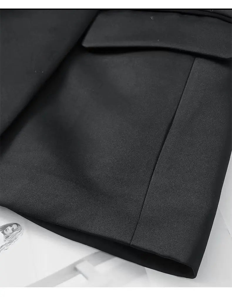 Women Blazer Flattering Waist Solid All-match Streetwear Faddish Elegant Long Style Outwear Simple Feminine Spring Popular Coats