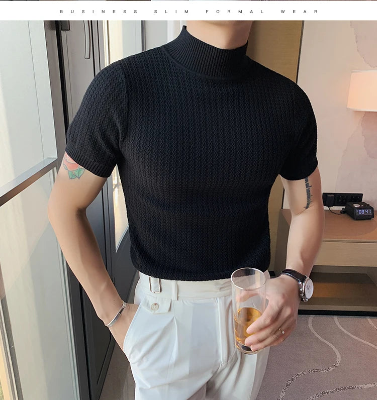 Ropa Hombre Autumn Winter New Turtleneck Sweaters For Men Korean Luxury Men's Clothing Slim Fit Casual Pull Homme Pullovers 4XL