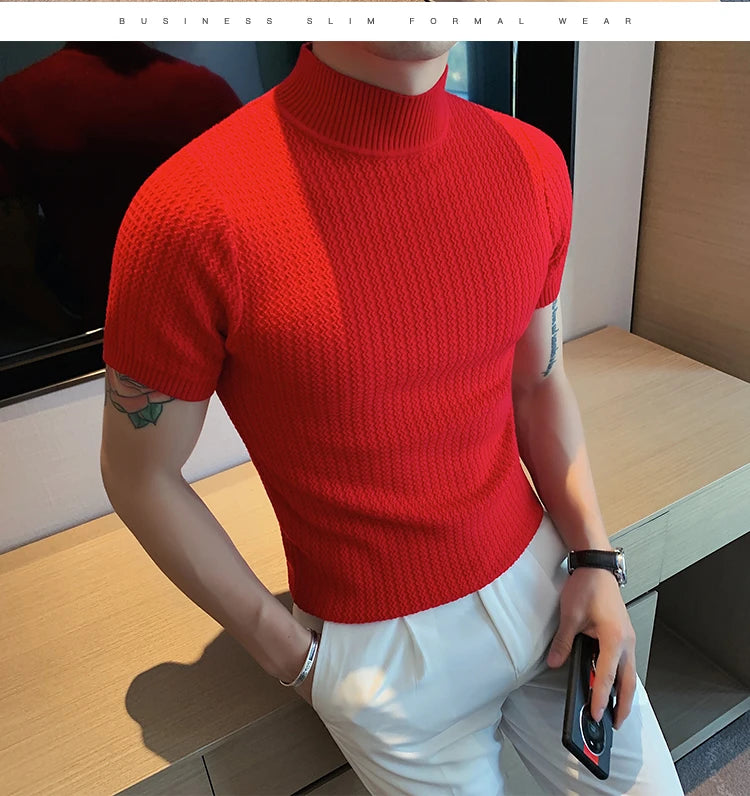 Ropa Hombre Autumn Winter New Turtleneck Sweaters For Men Korean Luxury Men's Clothing Slim Fit Casual Pull Homme Pullovers 4XL