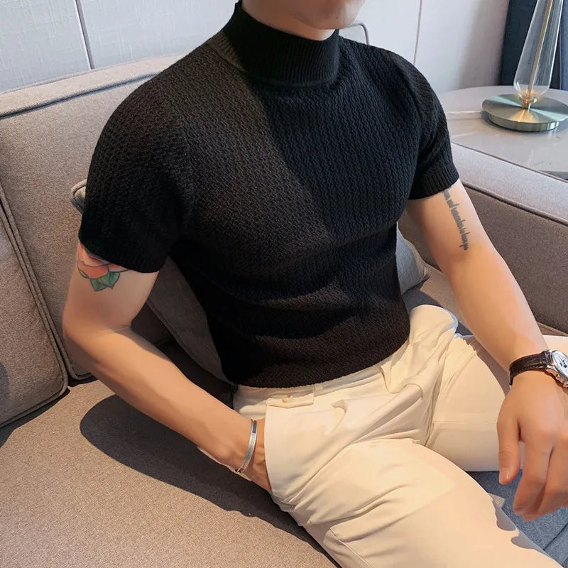 Ropa Hombre Autumn Winter New Turtleneck Sweaters For Men Korean Luxury Men's Clothing Slim Fit Casual Pull Homme Pullovers 4XL