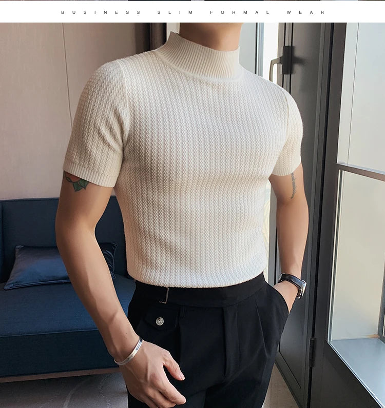 Ropa Hombre Autumn Winter New Turtleneck Sweaters For Men Korean Luxury Men's Clothing Slim Fit Casual Pull Homme Pullovers 4XL