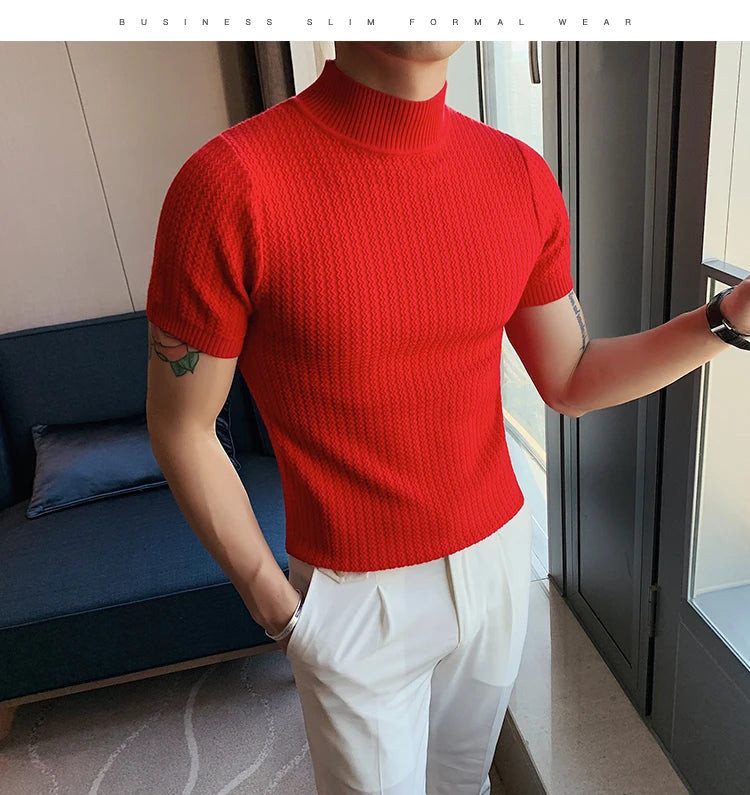 Ropa Hombre Autumn Winter New Turtleneck Sweaters For Men Korean Luxury Men's Clothing Slim Fit Casual Pull Homme Pullovers 4XL