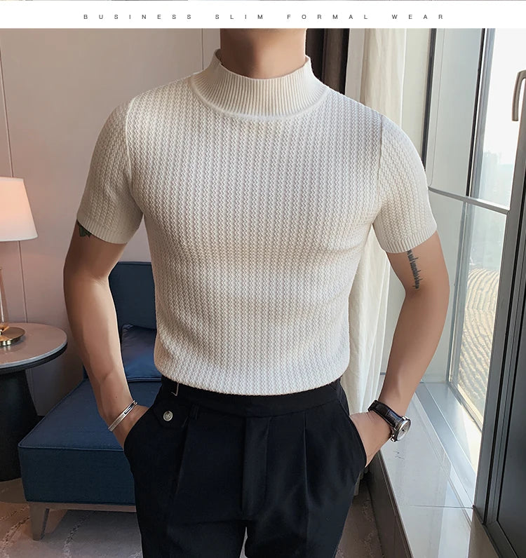 Ropa Hombre Autumn Winter New Turtleneck Sweaters For Men Korean Luxury Men's Clothing Slim Fit Casual Pull Homme Pullovers 4XL