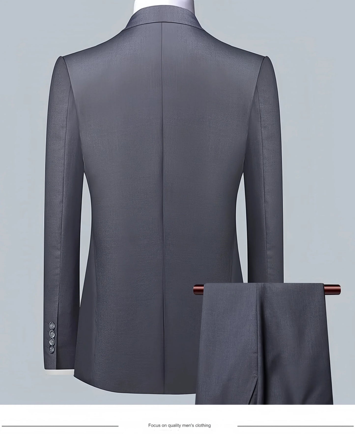 High Quality Wedding Groomsmen Suit 3 piece (Jacket+Vest+pants) Men Simple Business Elegant Fashion Job Interview Gentleman Suit