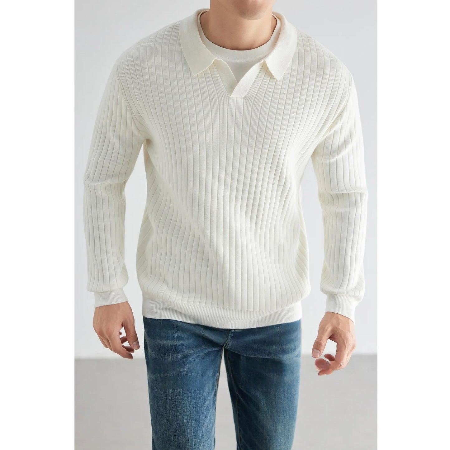 Good Quality Men Sweater Polo Pullover Male Jumper Thick Plus Size 3XL 4XL Korea Fashion Clothes Men Christmas Knitwear Sweaters