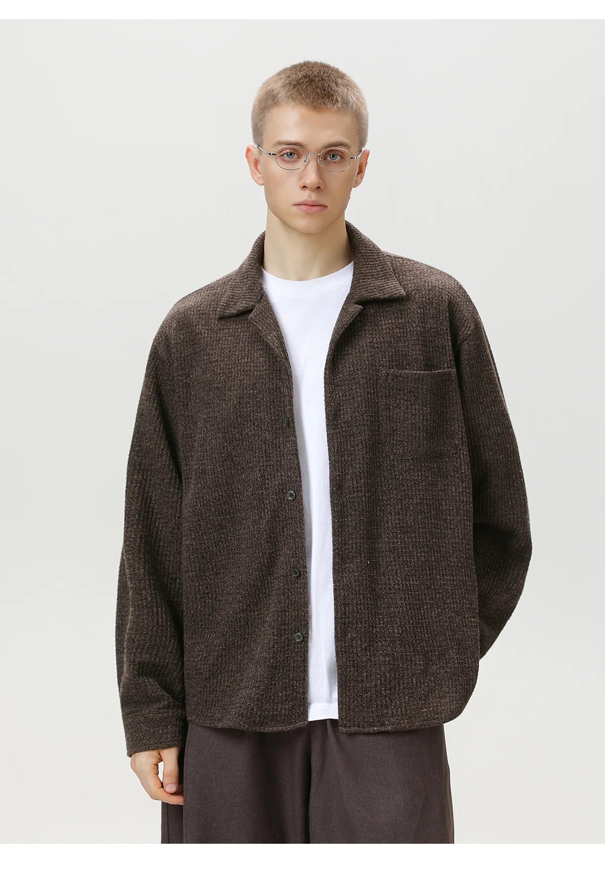 TFETTERS 2025 Autumn Winter Vintage Cuban Collar Shirt Men Elegant Texture Long Sleeve Loose Fit Shirt Man Designer Clothes