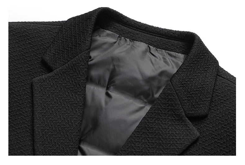 2025 New Winter Men's Down Suit Jackets Lightweight Puffer Men Luxury Blazer Business Fashion Men's Casual Coat