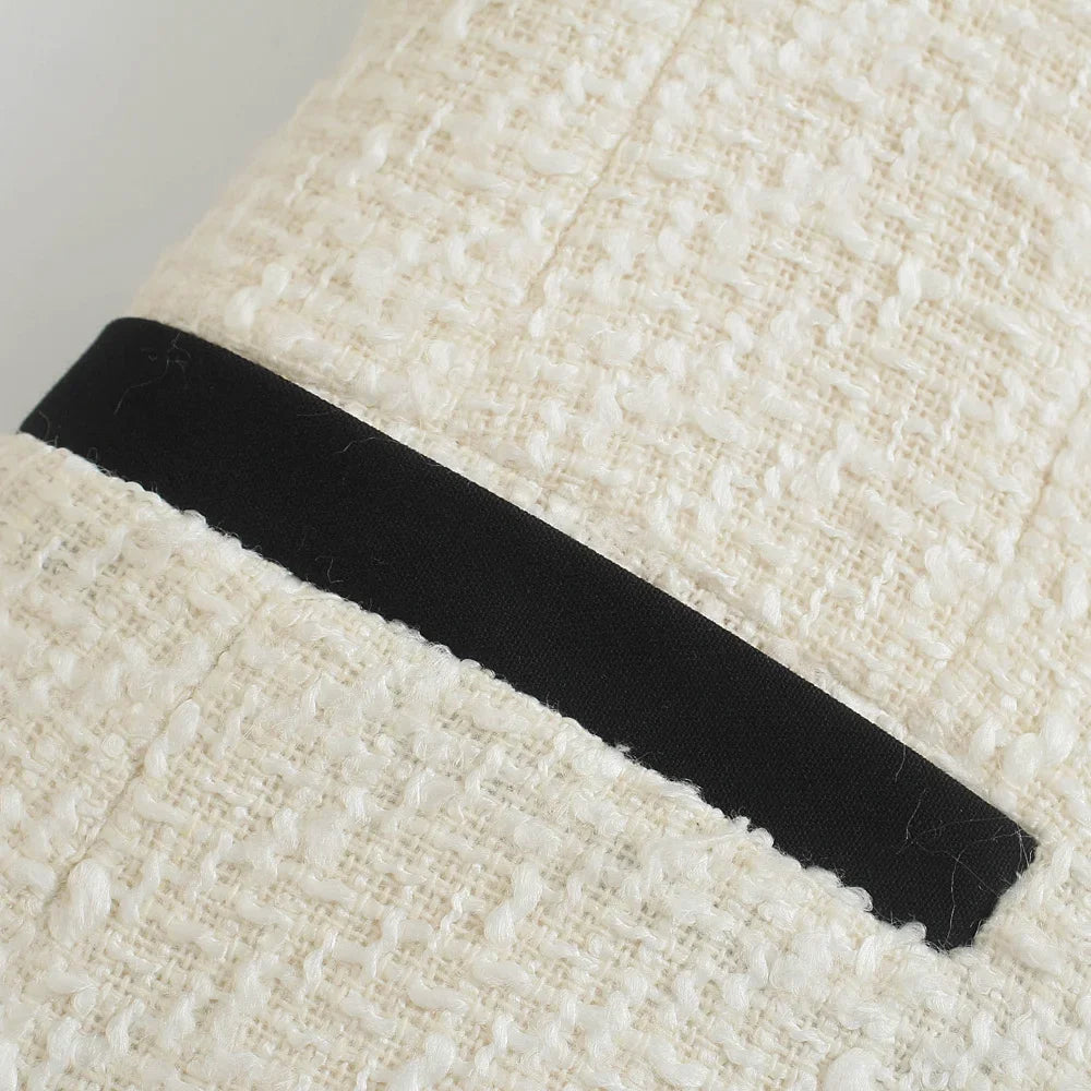 women's versatile lapel long sleeved double breasted decorative winter new slim fit suit jacket