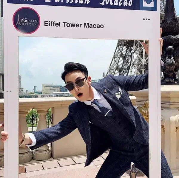 Men's Suit 3 Piece, Business Casual Jacket Vest with Trousers, Gray Dark Brown Slim Fit Suit, Asian Size M-5XL