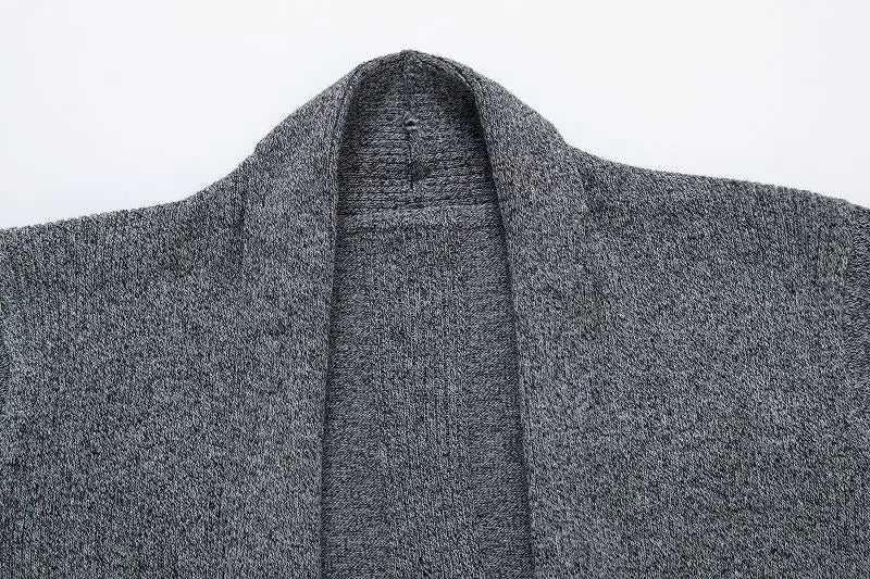 Cardigan pocket 2023 autumn and winter new cashmere padded warm casual men's knitted sweater coat