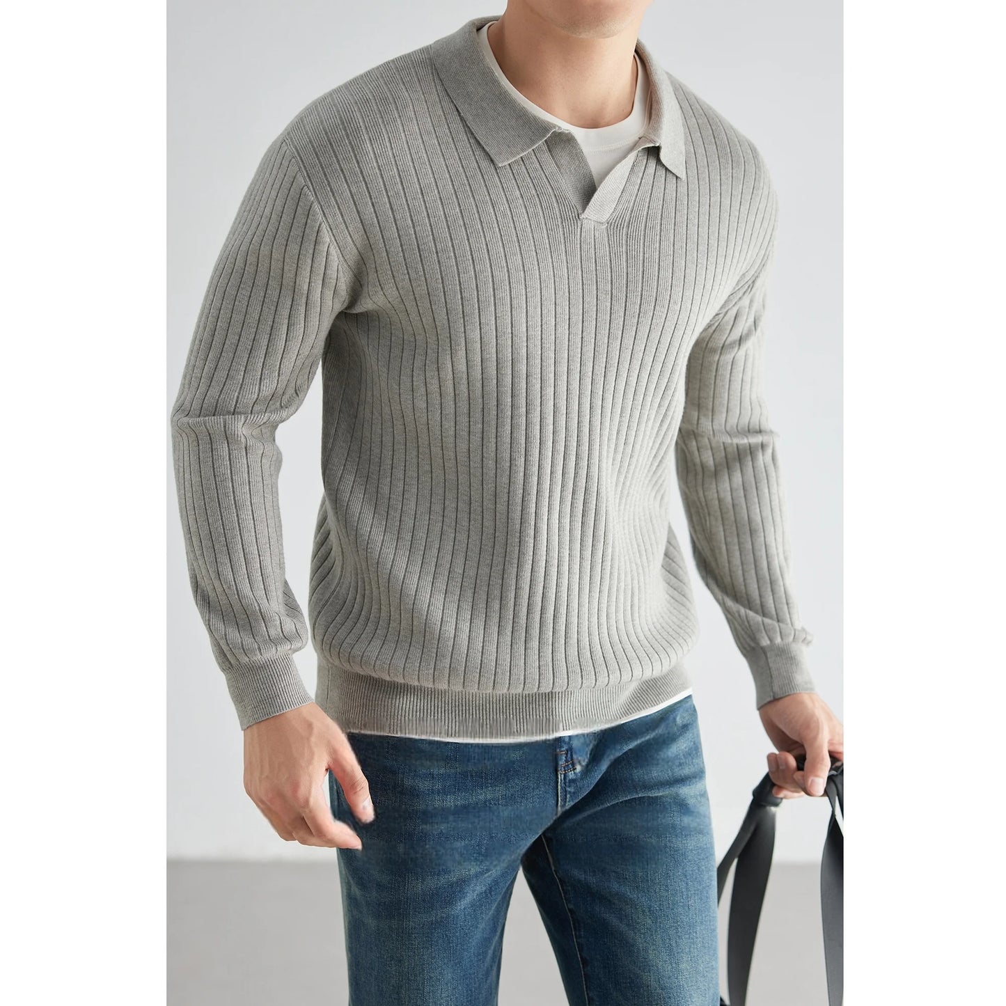 Good Quality Men Sweater Polo Pullover Male Jumper Thick Plus Size 3XL 4XL Korea Fashion Clothes Men Christmas Knitwear Sweaters