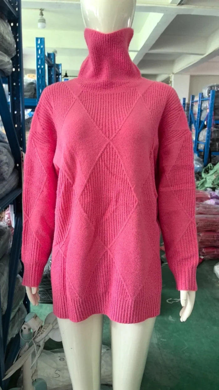 Casual Loose Sweater For Woman Winter Trend Women's Long Sleeve Knitting Sweater Knitwear Pullovers Vintage Female Tops Clothes