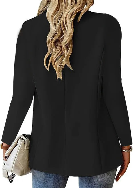 Women's Oversized Blazer Jacket Business Suit Coat Lapel Long Sleeve Solid Button Casual Elegant Coat Trendy Loose Outwear