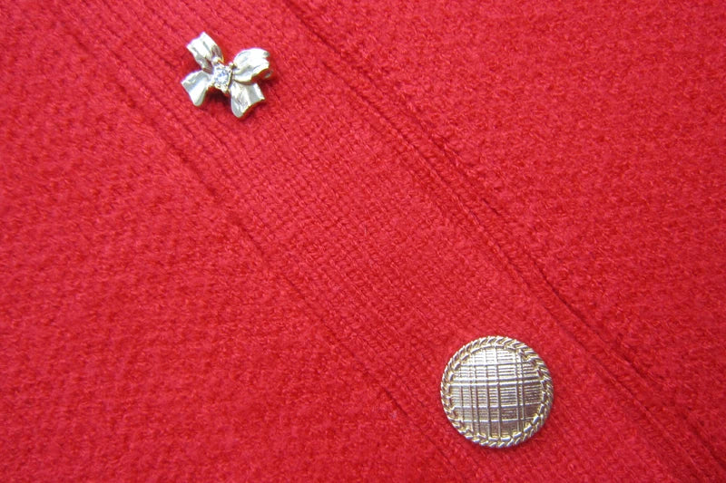 DGLUKE Red Cardigan Sweaters For Women Crewneck Button Down Sweater Winter Knitted Cardigans Black Cropped Jacket Knitwear