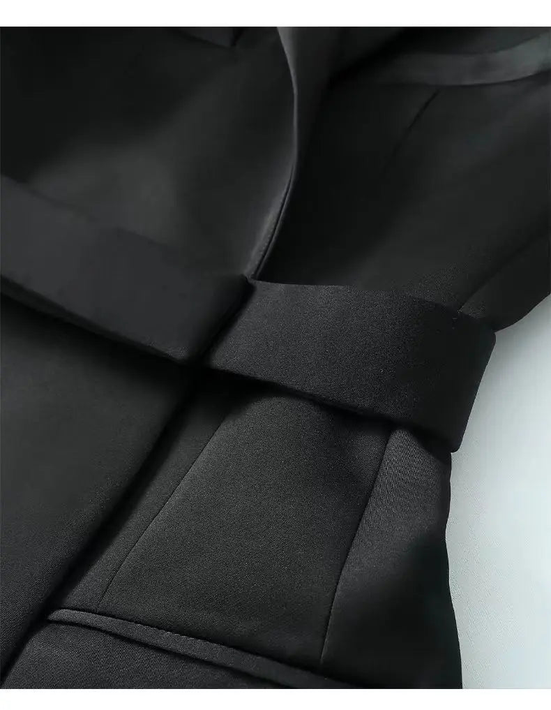 Women Blazer Flattering Waist Solid All-match Streetwear Faddish Elegant Long Style Outwear Simple Feminine Spring Popular Coats