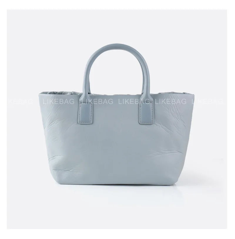 ZR DIARY Pleated Handbag Women PU Leather Side Woven Bag Versatile Commuter Ladies Simple Messenger Shoulder Bags 223Z07