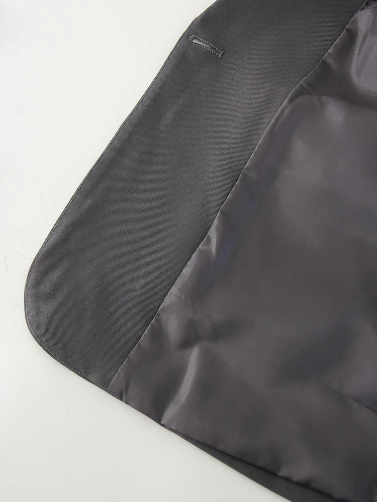 Women Blazers Grey Autumn Outerwears Office Jackets Ladies Coat Long Sleeve Pockets Black Blazers For Women Casual Long Jackets