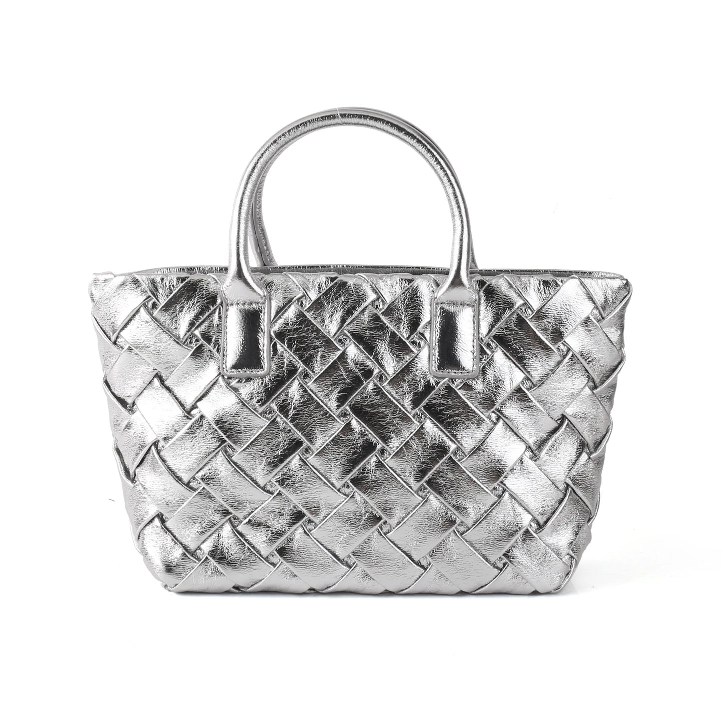 ZR DIARY Pleated Handbag Women PU Leather Side Woven Bag Versatile Commuter Ladies Simple Messenger Shoulder Bags 223Z07