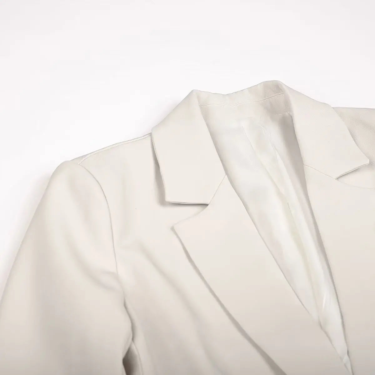 Women Fall Office Slim Blazer Single Button Pockets Blazer Beige Black 2025 Spring Autumn Fashion Commuter Simple Casual Blazer