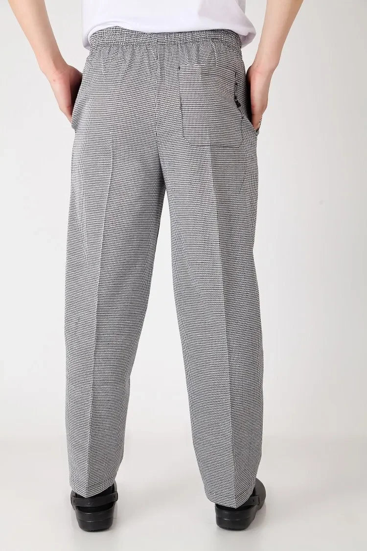 Casual Chef Pants Plaid Elastic Kitchen Workwear Men Women Chef Trousers Comfortable Fit Culottes Work Uniforms AE Stock